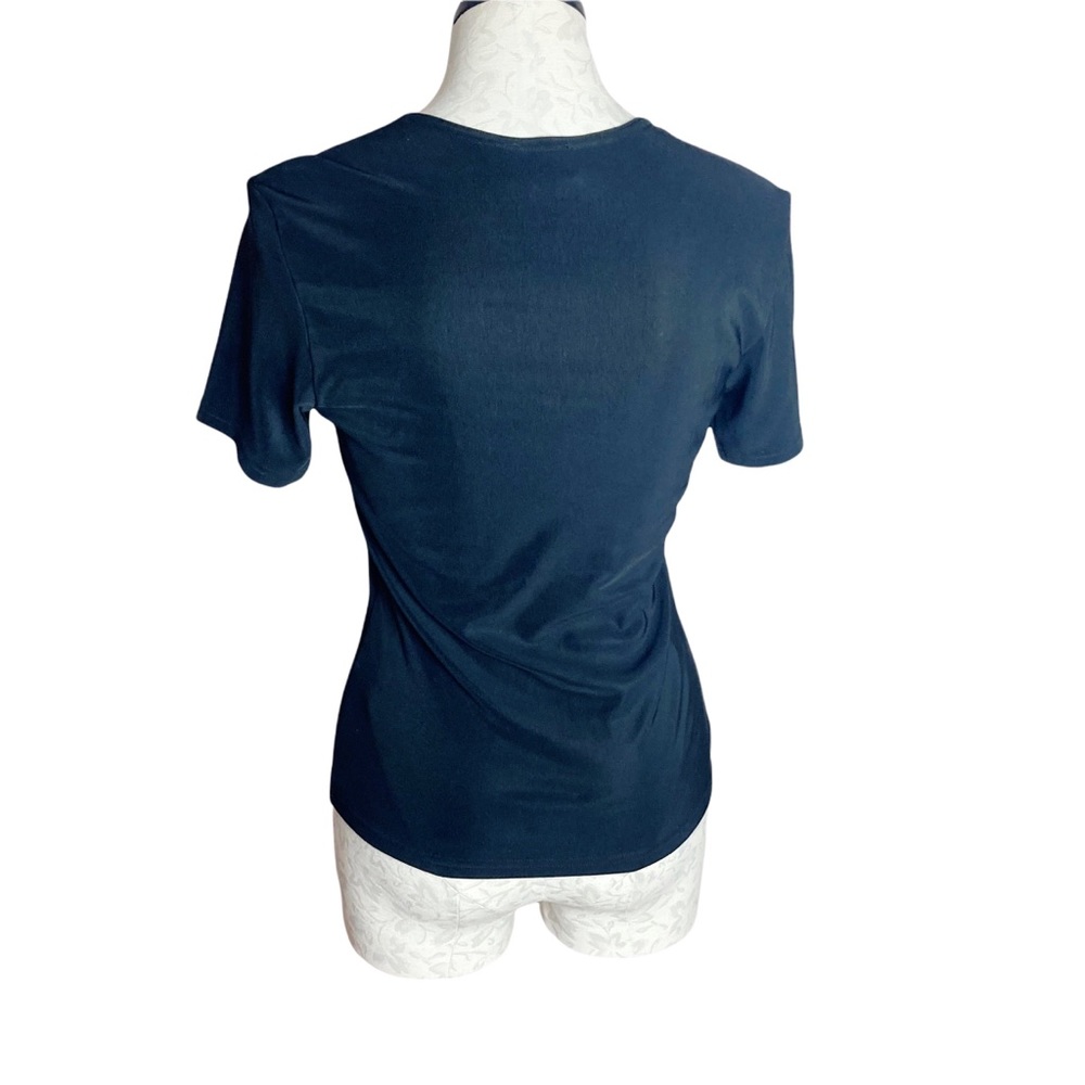 *Cdw Basic Black Short Sleeve Compression Scoop N… - image 5